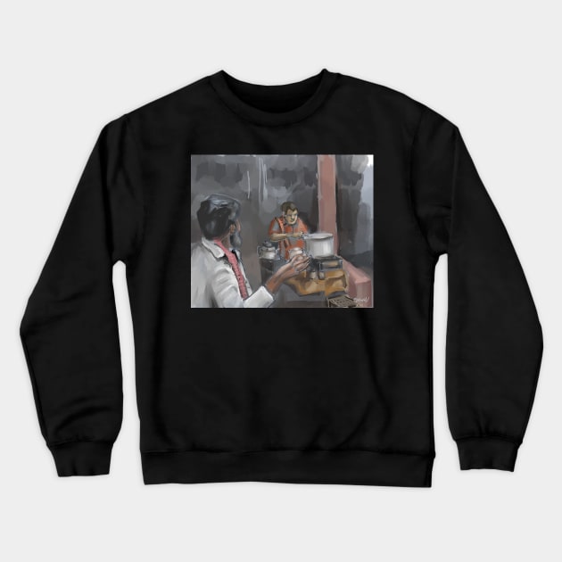 Tea Stall Crewneck Sweatshirt by sukhpalgrewal